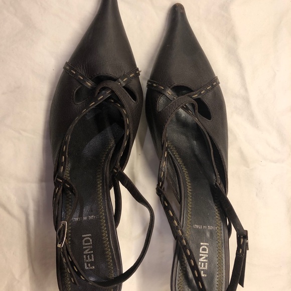 Fendi Shoes - Fendi Black Leather Women's Shoes